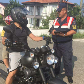 Ordu’da Motosiklet Kullananlara Denetim