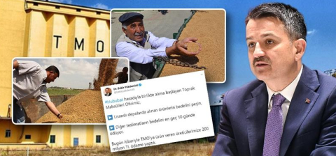 TMO'ya Ürün Veren Üreticilerimize 200 Milyon TL Ödeme Yaptık