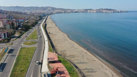 Ünye Bisiklet Yolu Hızla İlerliyor