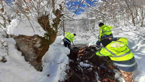 OSKİ’den Donan Su Alma Yapısına Sıcak Dokunuş