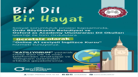 Büyükşehir’den Oxford İngilizce Kursu