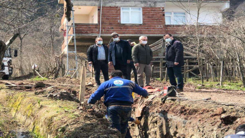 Heyelan Nedeni İle Tahrip Olan Hat Yenileniyor