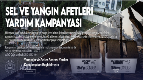 Sel ve Yangın Afetlerine Yardım Kampanyası
