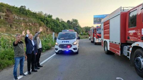 Başkan Tavlı, Azerbaycanlı İtfaiyecileri Uğurladı