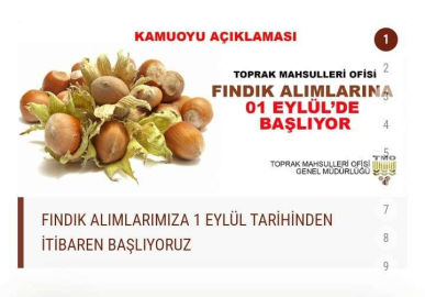 Üreticilerimizin Dikkatine!: 1 Eylül’de Başlıyor