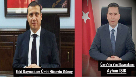 Ünye’nin Yeni Kaymakamı Ayhan Işık Oldu