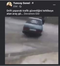 Trafikte Drifte 11.375 TL Ceza