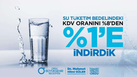 İçme Suyu’a Yüzde 7 İndirim