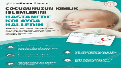 Yeni Doğan  Bebeklerin Tescili  Hastanede Yapılıyor