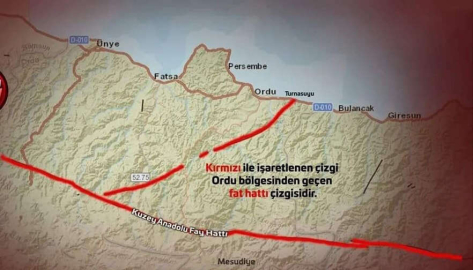 Ordu İlinden Fay Hattı Geçiyor!