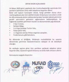 STK’LARDAN ADAYLARA ORDU HİZMET LİSTESİ