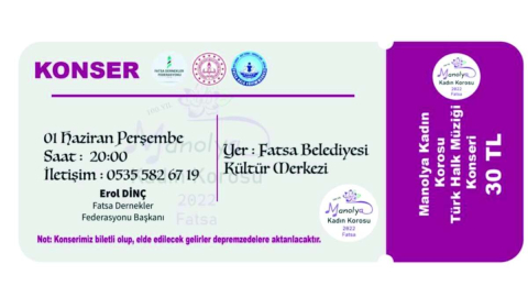 FATSA’DA DEPREMZEDELER İÇİN YARDIM KONSERİ