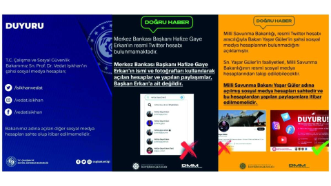 SAHTE HESAPLAR, KAMUOYUNU YANILTMASIN