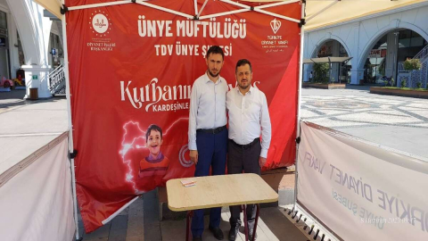 Ünye’de Kurban Bağış Çadırı Kuruldu