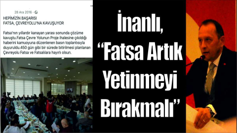 İnanlı, “Fatsa Artık Yetinmeyi Bırakmalı”
