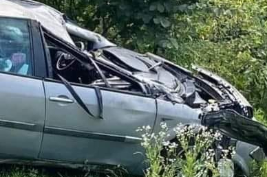 OTOMOBİL FINDIK BAHÇESİNE UÇTU: 2 YARALI