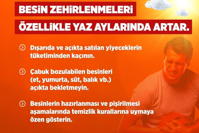 YAZ SICAKLARINDA GIDA ZEHİRLENMELERİNE DİKKAT!