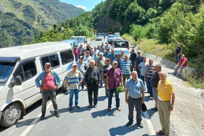 İKİ İLÇEDEN DERE YOLU EYLEMİ