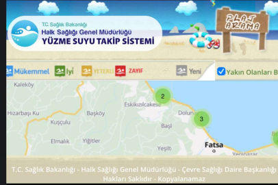 PLAJLARIN SU KALİTESİNİ ÖĞRENMEK  ARTIK ÇOK KOLAY