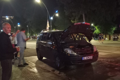 OTOMOBİLDE YANGIN ÇIKTI