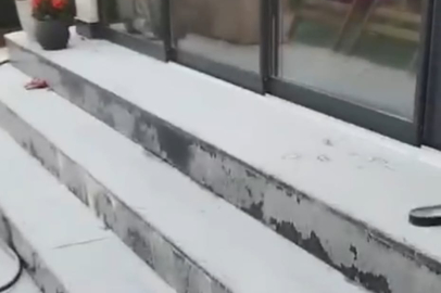 YAZ GÜNÜ ÜNYE'YE KAR YAĞDI!