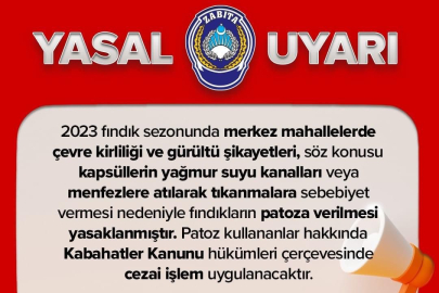 FINDIK PATOZUNA YASAK!
