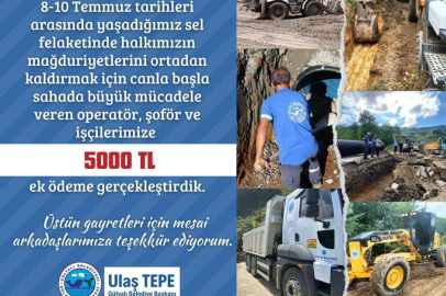 BAŞKAN TEPE’DEN ALKIŞLANACAK DAVRANIŞ