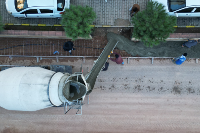 53.000 METRE KARE RENKLİ BASKI BETON YAPILDI