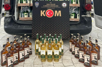 ÜNYE’DE 672 ŞİŞE SAHTE İÇKİ ELE GEÇİRİLDİ