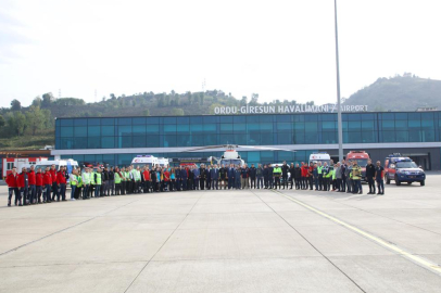 ORDU-GİRESUN HAVALİMANI’NDA TATBİKAT YAPILDI