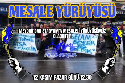 Fatsa Belediyespor'lu taraftarlar stada Meşale ile yürüyüş yapacak 