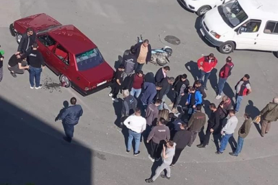 OTOMOBİL İLE MOTOSİKLET ÇARPIŞTI: 1 YARALI 