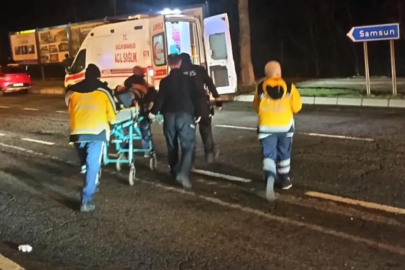 ARACIN ÇARPTIĞI YAYA YARALANDI