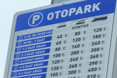 OTOPARK OLMAYAN İLÇENİN OTOPARK ÜCRETLERİ BELLİ OLDU