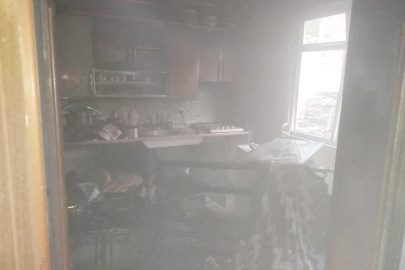 MUTFAK TÜPÜ PATLADI, EV KULLANILAMAZ HALE GELDİ