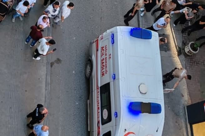 DÜŞEN SIVA PARÇASI KALDIRIMDA YÜRÜYEN KADINI YARALADI!