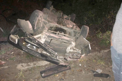 AYBASTI - FATSA YOLUNDA OTOMOBİL TAKLA ATTI!