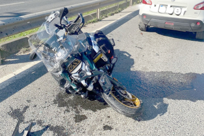 DOLUNAY’DA MOTOSİKLET KAZASI: 1 YARALI