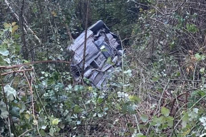 OTOMOBİL BAHÇEYE UÇTU!