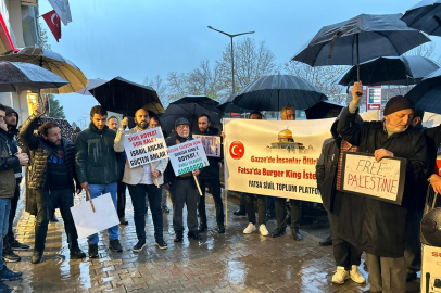 FATSA’DA FİLİSTİN PROTESTOSU GERGİNLİĞİ