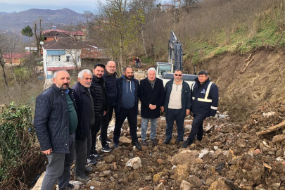 HEYELANDAN KAPANAN YOLDA ÇALIŞMALAR SÜRÜYOR