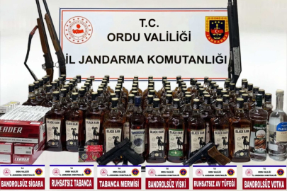 FATSA’DA SİLAH VE KAÇAK ALKOL OPERASYONU!