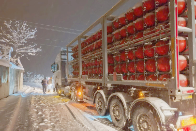 DOĞALGAZ TIRI KURTARILDI!