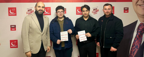 18 YAŞINA BASTILAR, PASTA KESİP SAADET’E ÜYE OLDULAR