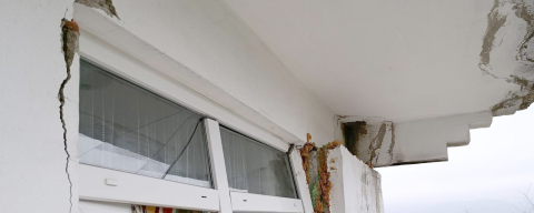 FATSA’DA HEYELANDA 2 EV AĞIR HASAR ALDI