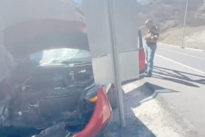 TÜNEL ÇIKIŞINDA KORKUTAN KAZA!