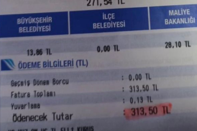 FATSA’DA 2 TON SUYA 313,5 TL FATURA!