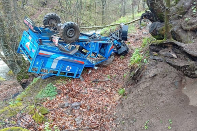 AYBASTI’DA PATPAT UÇURUMDAN YUVARLANDI!