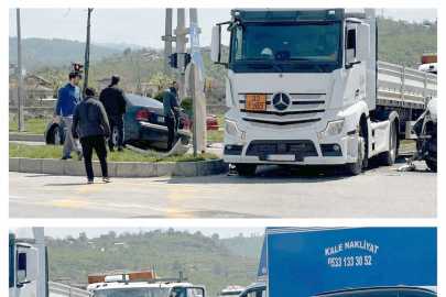 AYBASTI KAVŞAĞI’NDA KORKUTAN KAZA MEYDANA GELDİ!