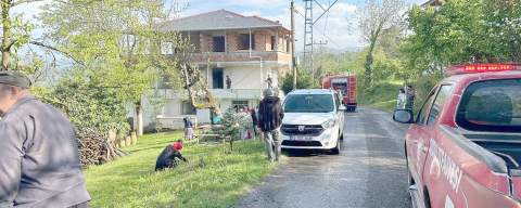 YASSITAŞ’TA EV  ALEVLERE TESLİM OLDU